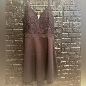 Almost Famous Black Lace Mini Dress